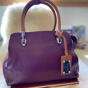 Burgundy Valentina satchel. Vintage.